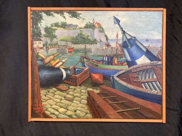 Port de Belle-Île-En-Mer, Citadelle, huile sur toile