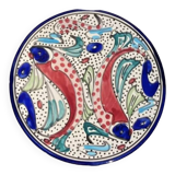Multicolored fish ceramic decorative wall plates