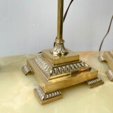 Pair of art deco style "up and down" swan neck desk lamps