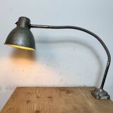 Grey Industrial Workshop Gooseneck Table Lamp, 1960s