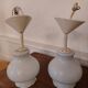 Duo suspension opaline blanche