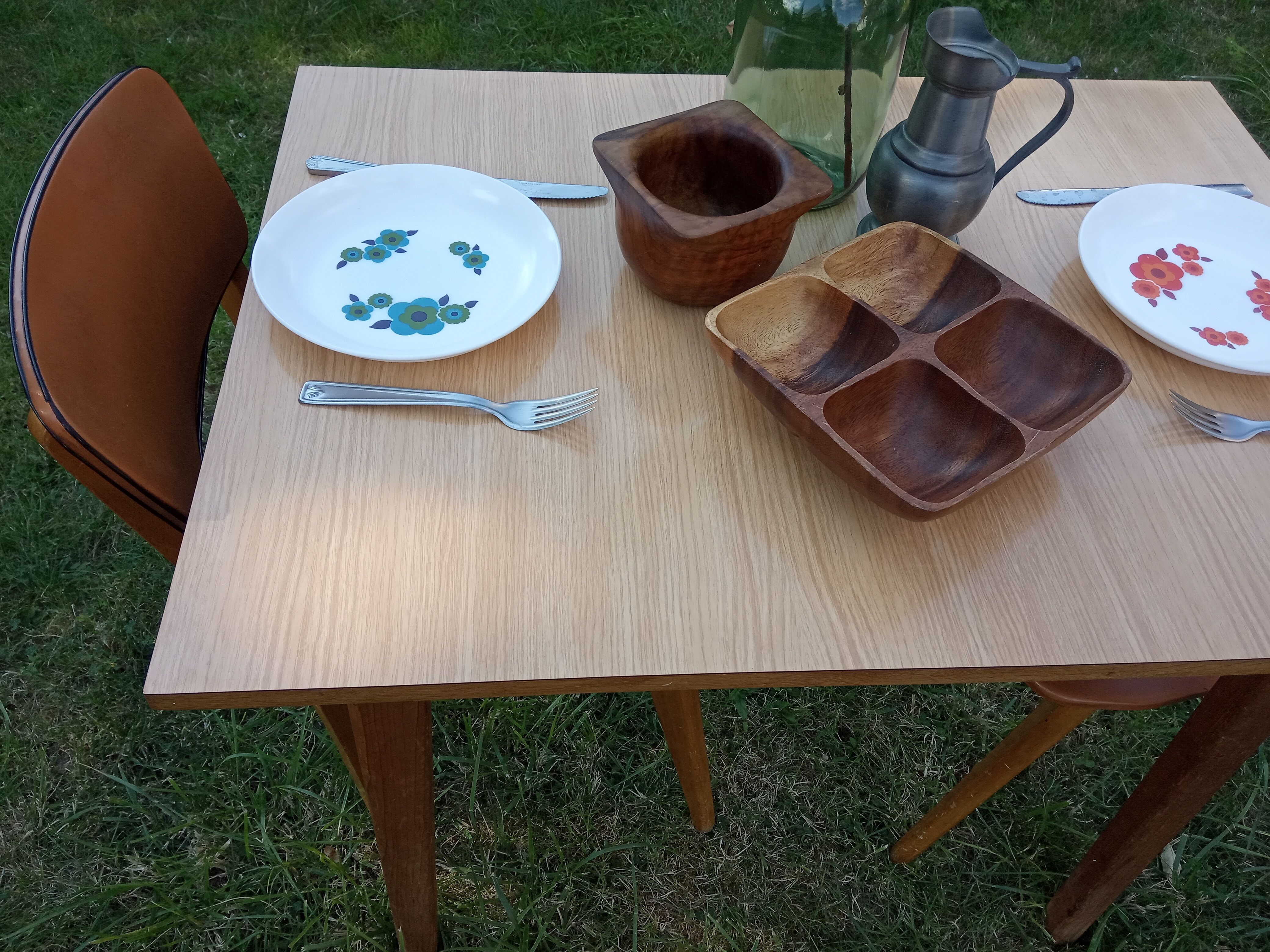 Table formica feet solid oak