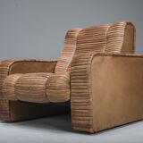 Set of Armchairs in Patchwork Leather by Ernst Lüthy for De Sede