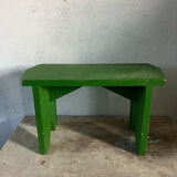Green wood bench stool