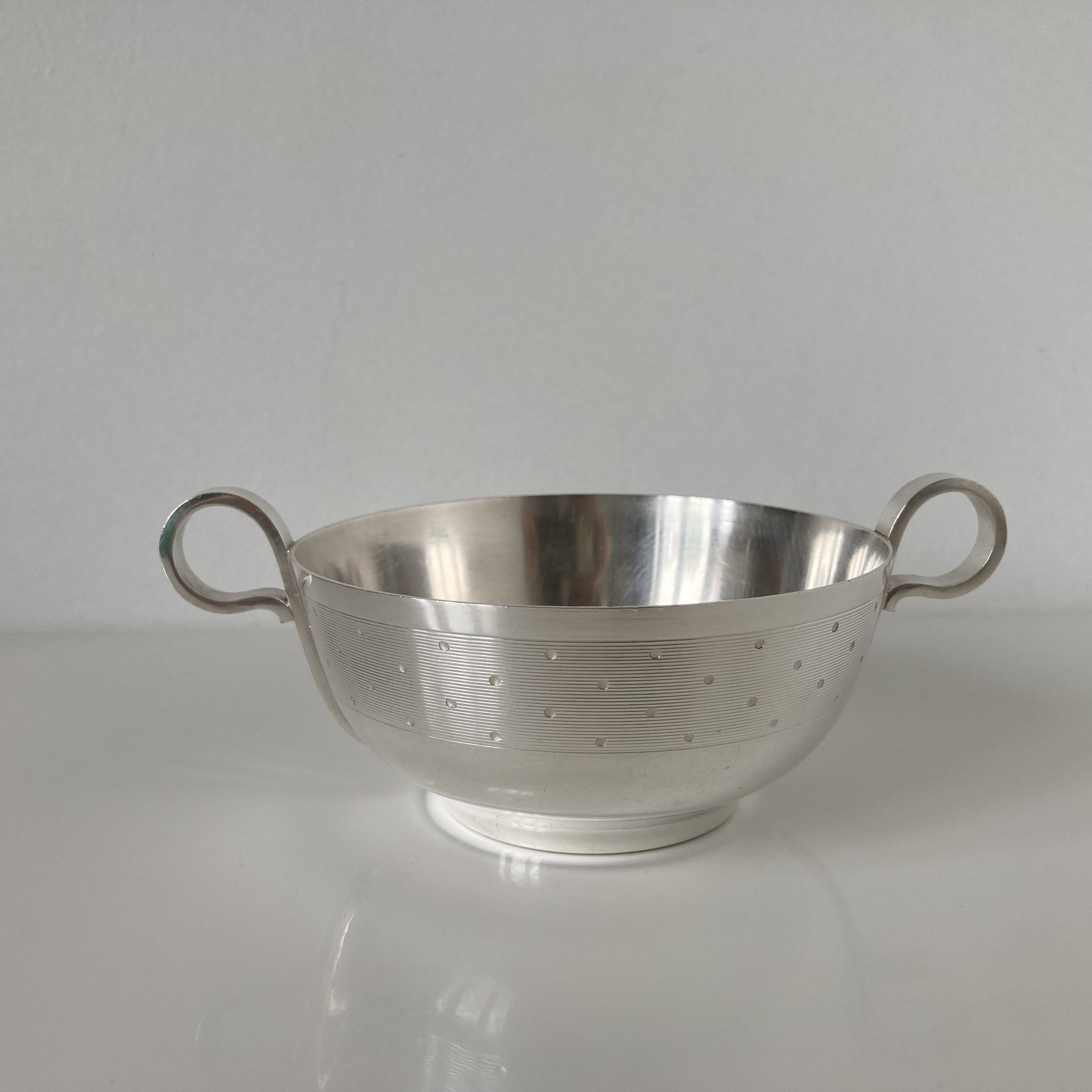 Beautiful vintage silver-plated wedding cup by Saint-Médard.