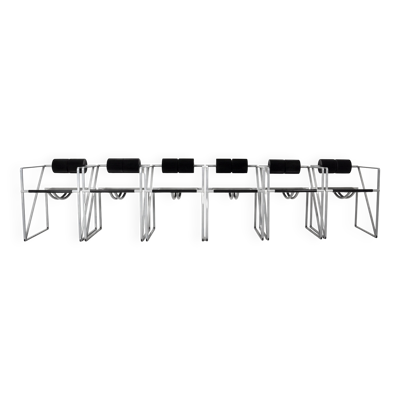 Ensemble de 6 Chaises ''Seconda 602'' par Mario Botta pour Alias, 1980s