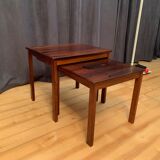 A pair of Kvalitet Form Funktion rosewood side tables Denmark 1960s
