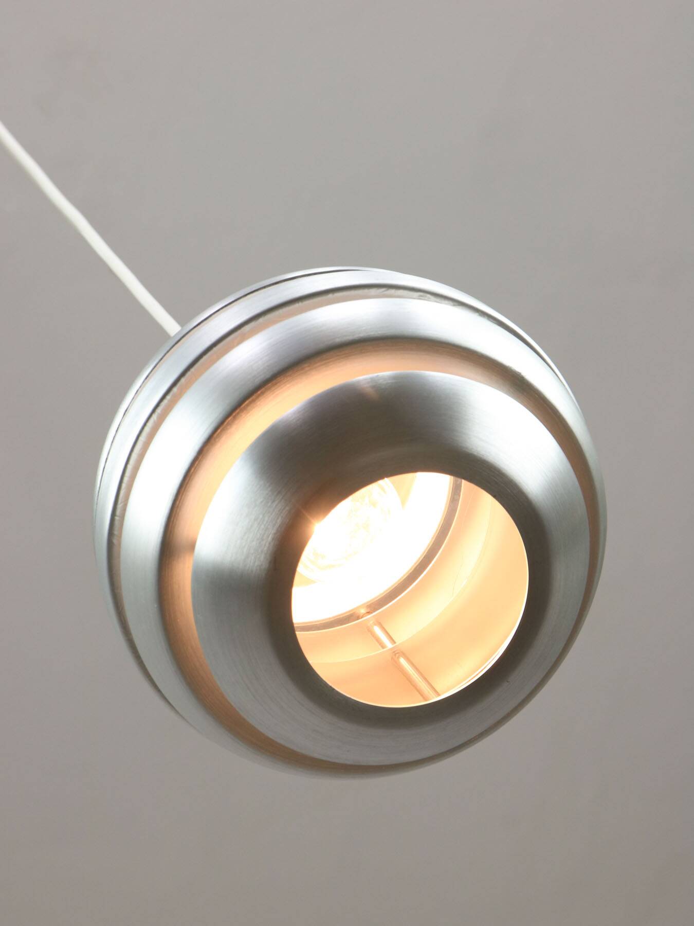 Vintage Italian Aluminum Beehive Pendant Lamp, 80s