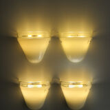 Italian sconces wall lamps  by Leucos with Murano glass, 1970s