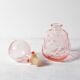 Vintage Small Pink Glass Decanter with Stopper: Mid-Century Empoli Italian