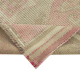 Handwoven antique anatolian beige runner rug 94 cm x 343 cm