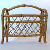 Vintage bamboo magazine holder