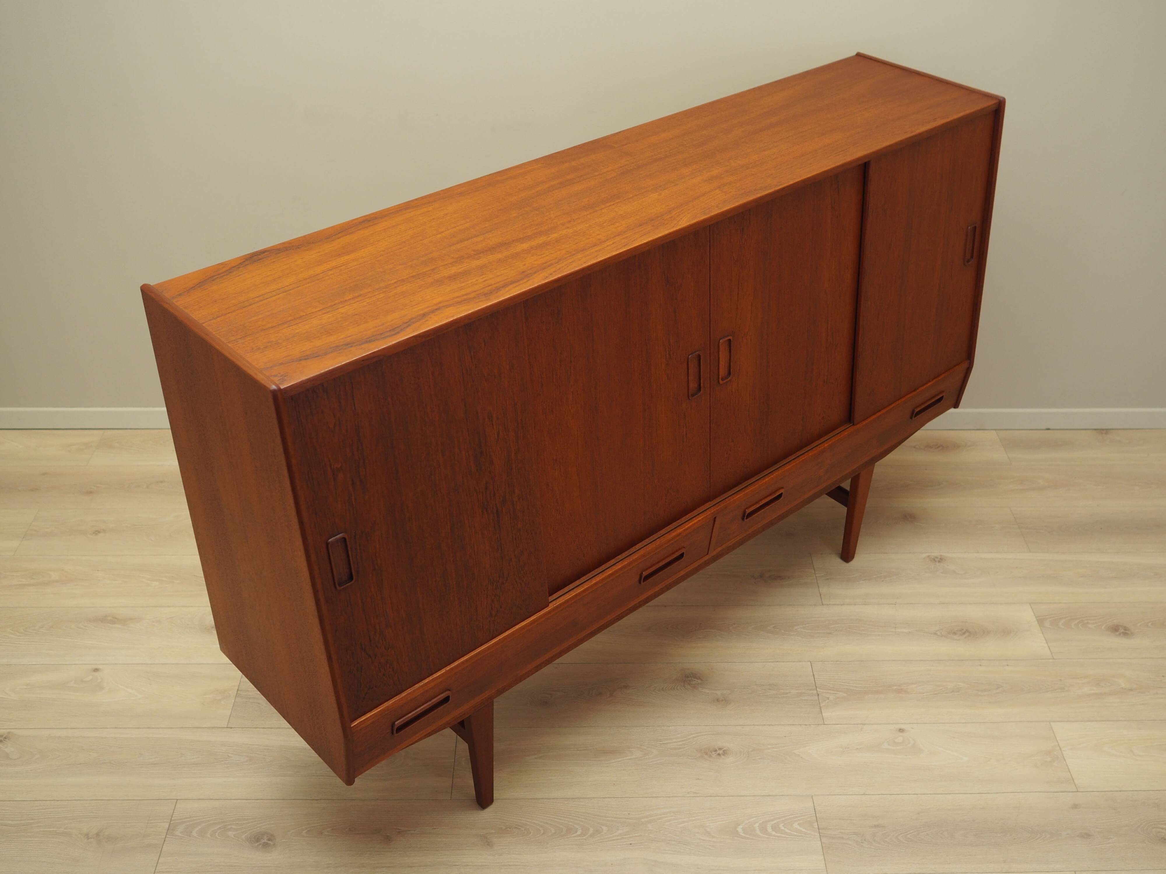 Teak highboard, Danish design, 1960s, manufacture: Westergaards Møbelfabrik