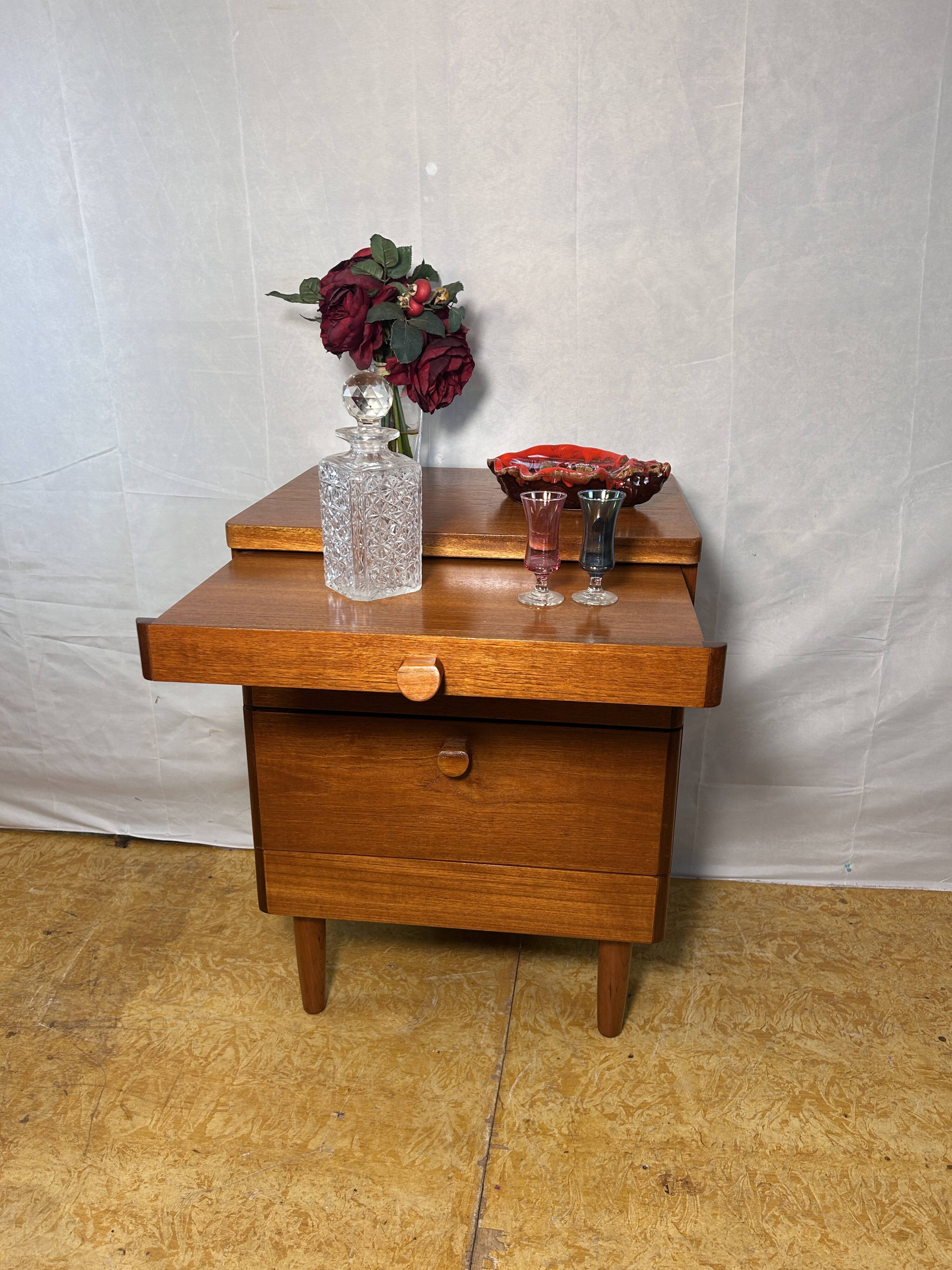 Mid-Century Retro Vintage Teak Small Cabinet by Stag – 1970 Versatile