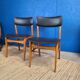 Scandinavian chair circa 1970 black skai