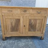 Bahut buffet furniture of old raw wood shallow
