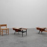 Coffee Table model 210, teak wood and ceramic,by Alfred Hendrickx, Belform