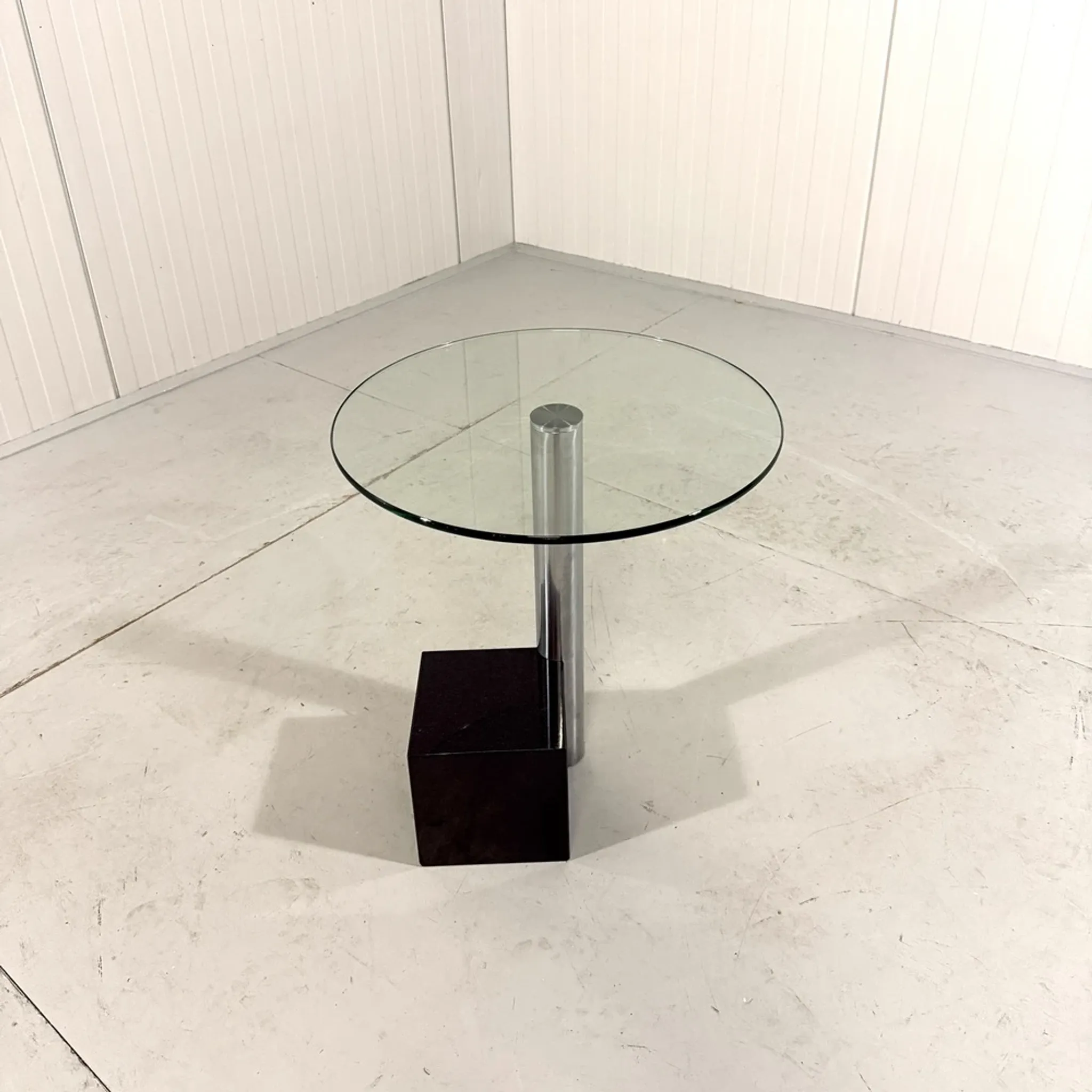 Glass & marble side Hank Kwint, Netherlands 1980’s