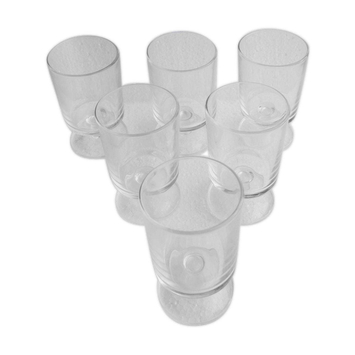 6 Old Luminarc Transparent Digestive Glasses
