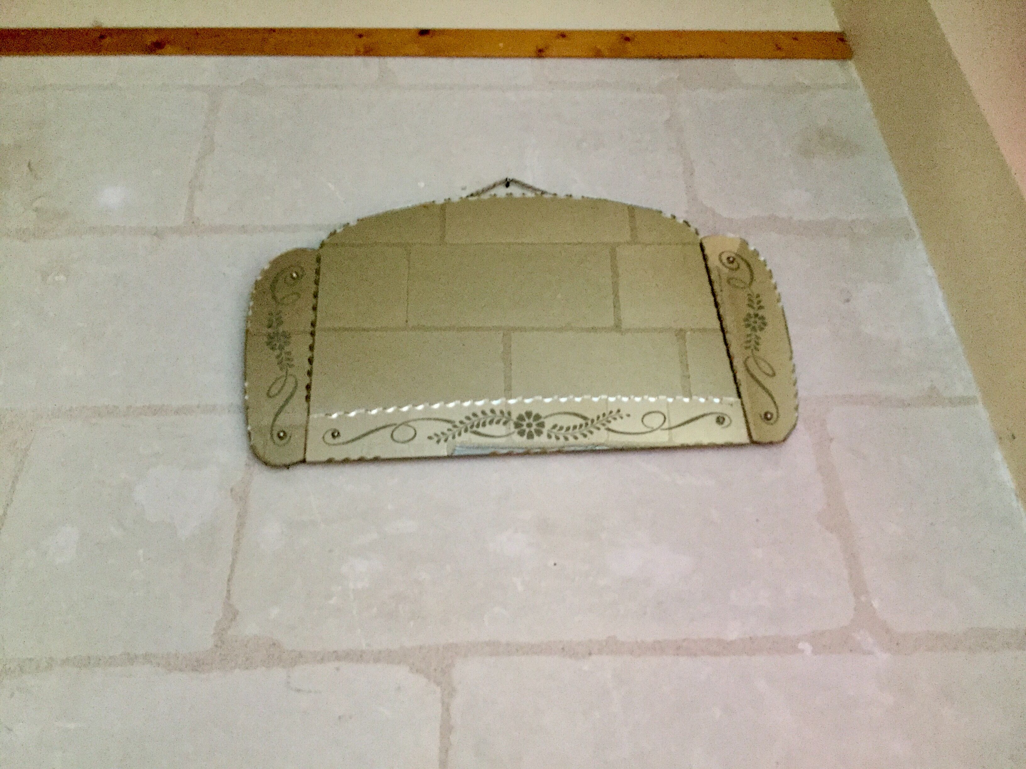 Former art deco mirror  63 x 39cm