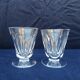4 vintage Harcourt style faceted water glasses