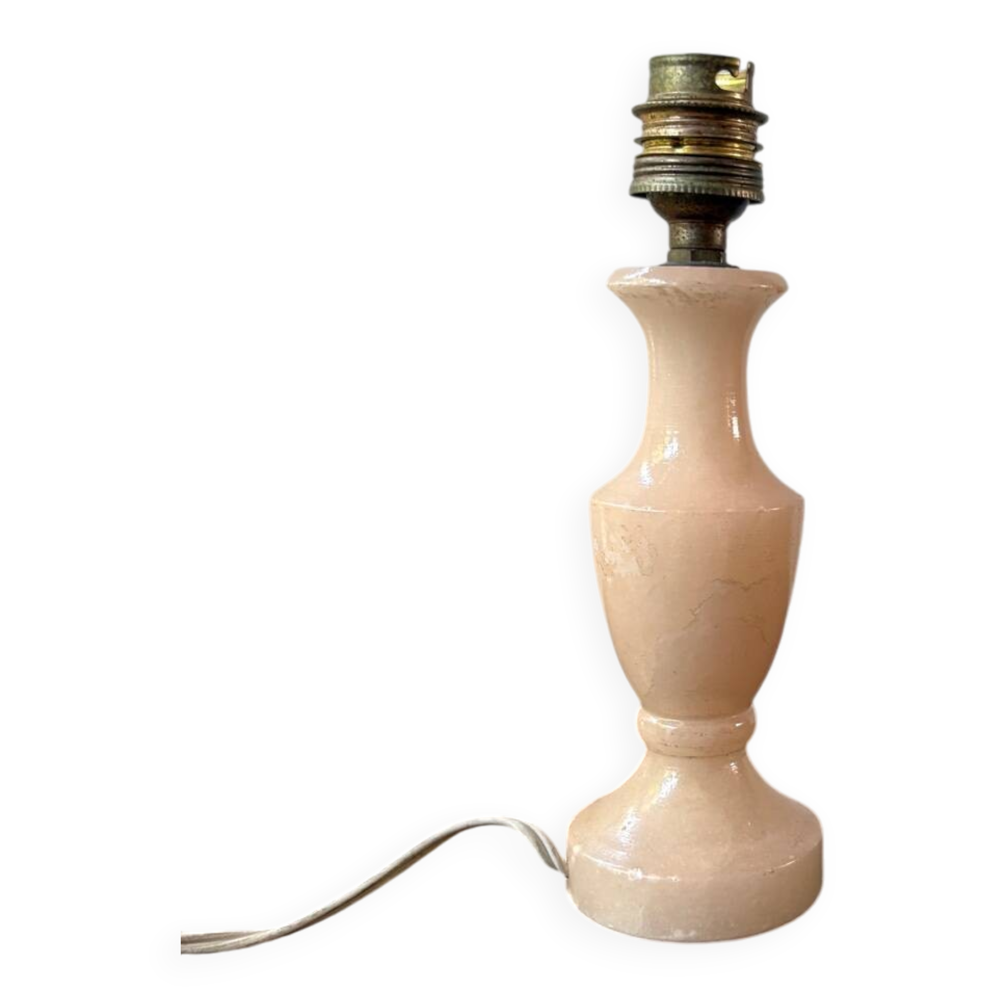 Vintage pink natural stone lamp base