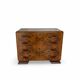 Walnut burl commode, Italian Art Deco, 1940s.