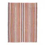 1970s Vintage Turkish Oushak Handmade Wool Cotton Orange Area Rug 193x270