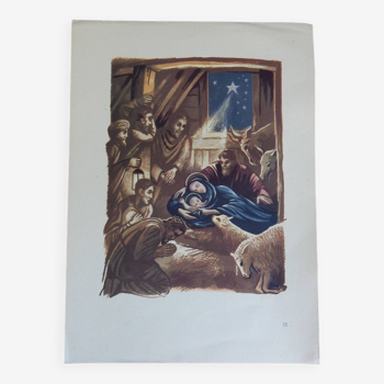 Illustration the nativity The birth of Jesus