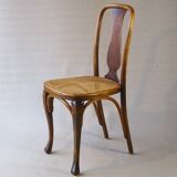 Two Kohn chairs, No. 529, circa 1910, bistro style, caned, bentwood