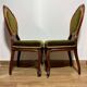 A pair of antique upholstered side chairs/Victorian balloon-back
