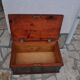 Antique brown pine chest, original paint visible, Czech Republic 1890-1919