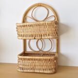 Vintage rattan shelf