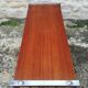 Chrome and teak coffee table