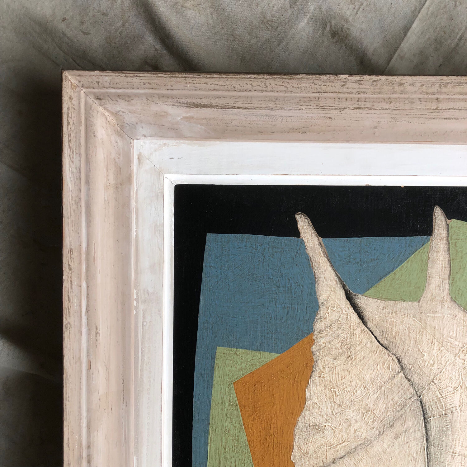 Large painting on panel