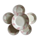 Five plates dessert and serving dish Digoin Sarreguemines model "Margot"