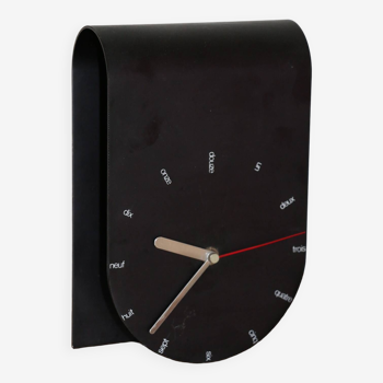 Clock “made in Italy” black steel