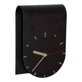 Clock “made in Italy” black steel