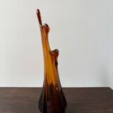 Vintage orange mid-century single-flower vase