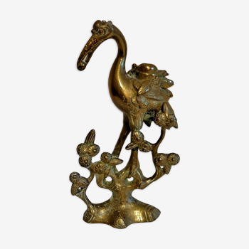 Animal, wader in gilded brass or bronze