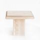 Vintage coffee or side table. Travertine marble. Italy, 1980s