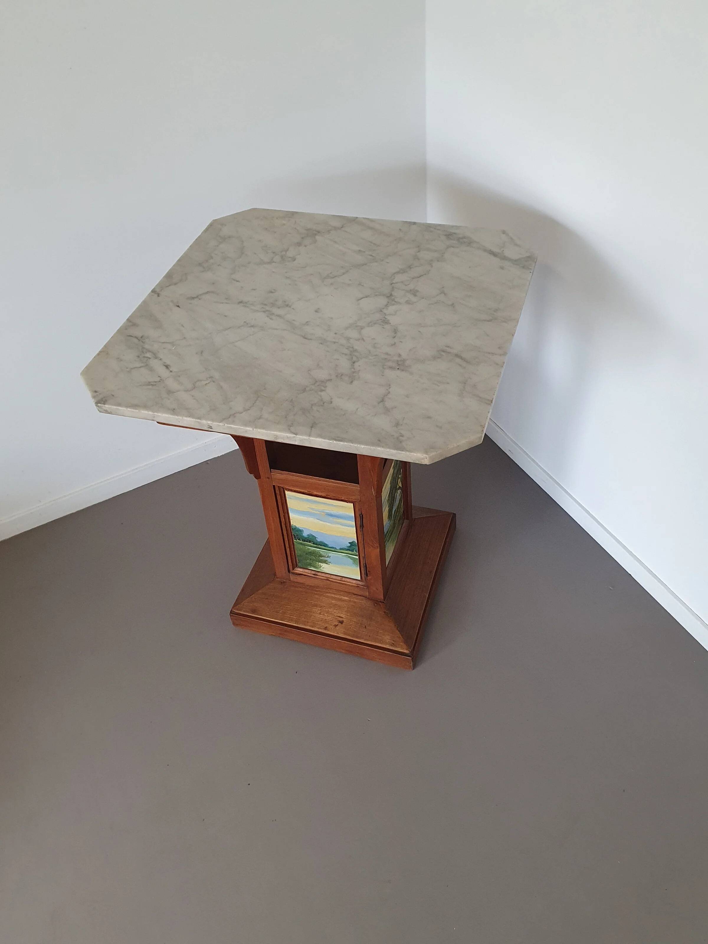 Indonesia table with marble top