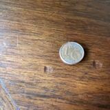 Folding side table in turned wood and marquetry circa 30's/40's