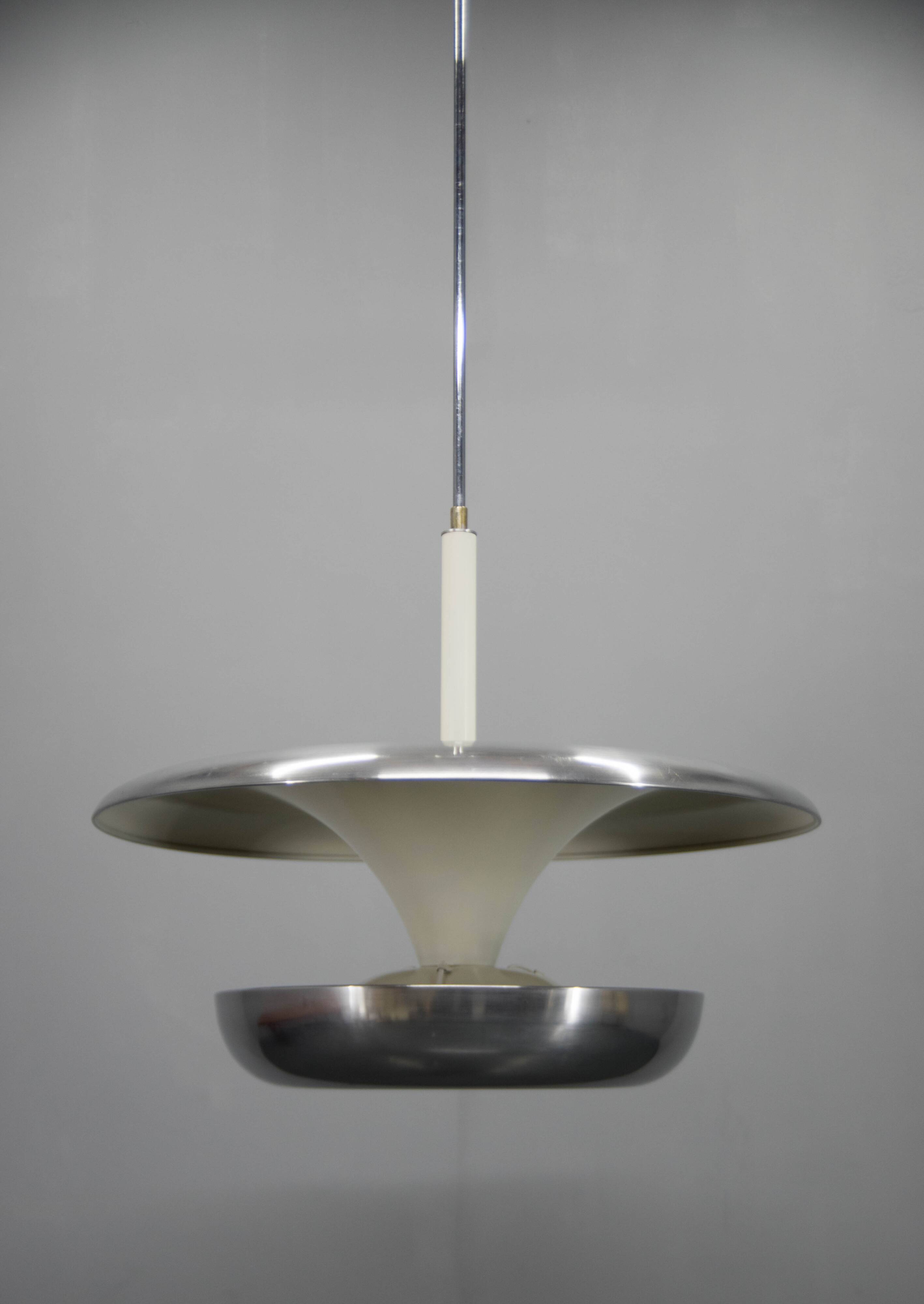 Large Bauhaus Chandelier by IAS, 1920s, Restored