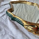 Ancien miroir en bois sculpté doré - 44 x 82 cm