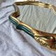 Antique carved gilded wooden mirror - 44 x 82 cm