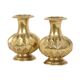 Pair of Brass Vases, Geometric Design, 15 cm