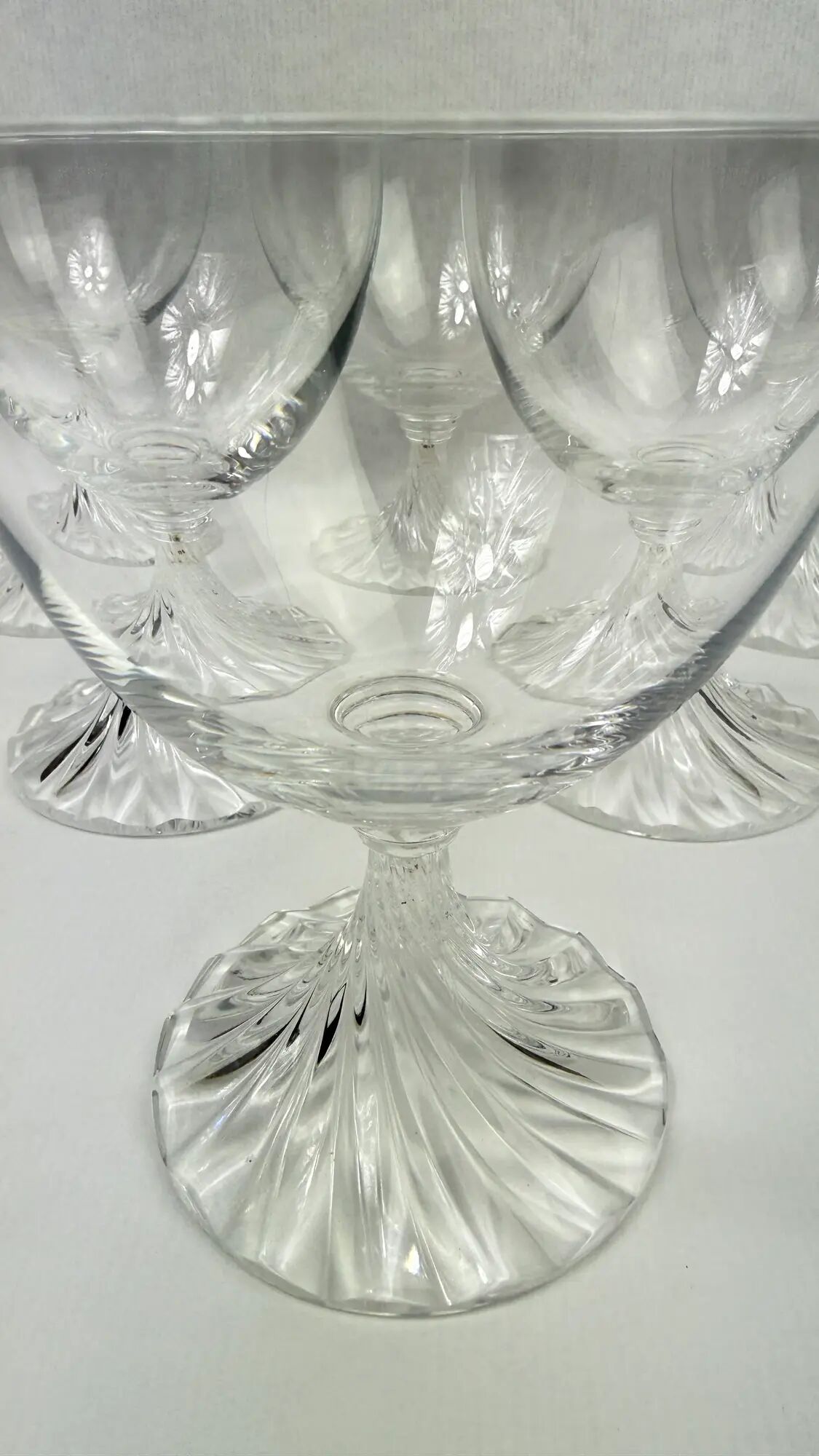 Lalique, 6 water glasses model Rambouillet in crystal