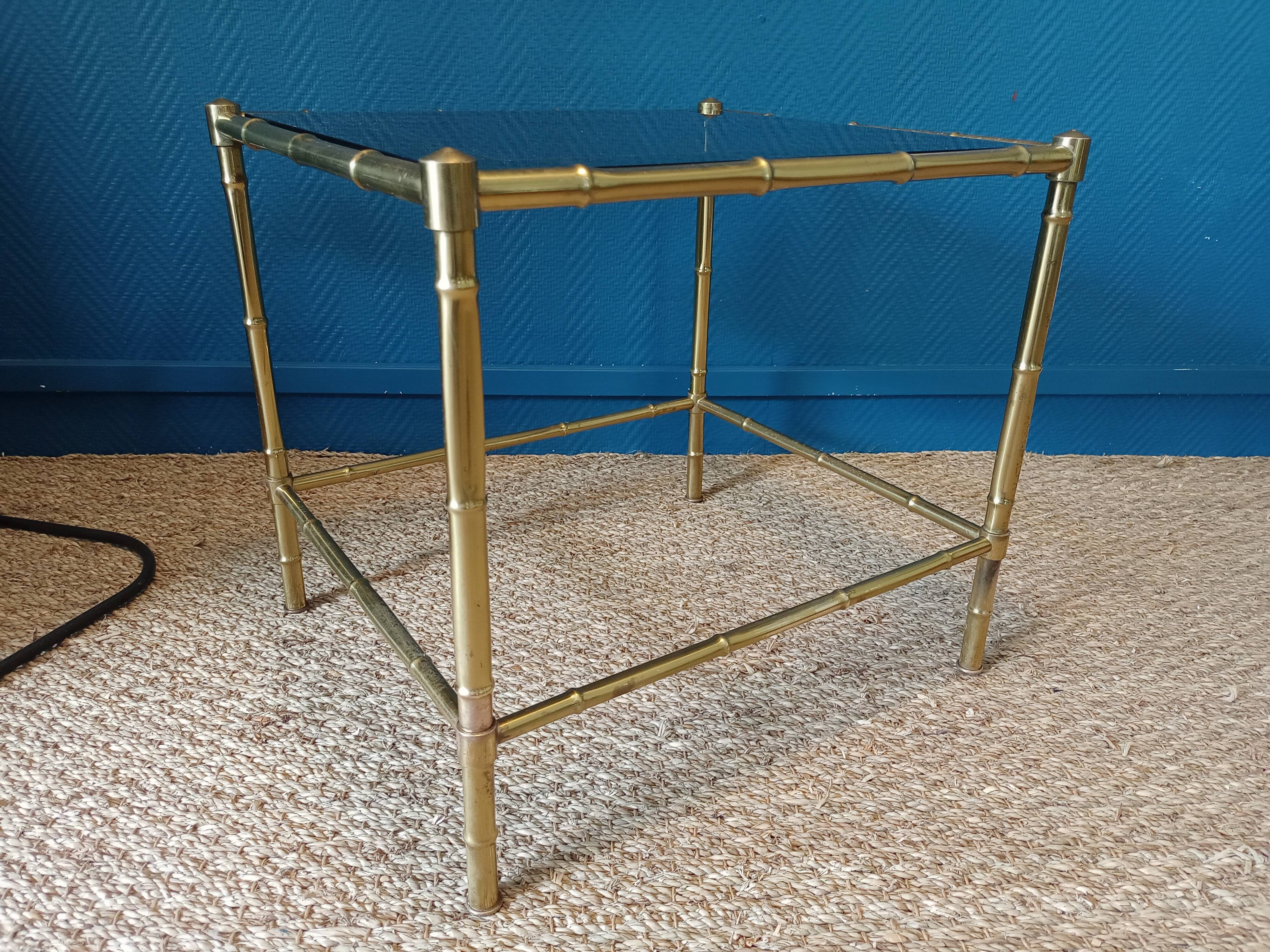 "bamboo" sofa end made of brass