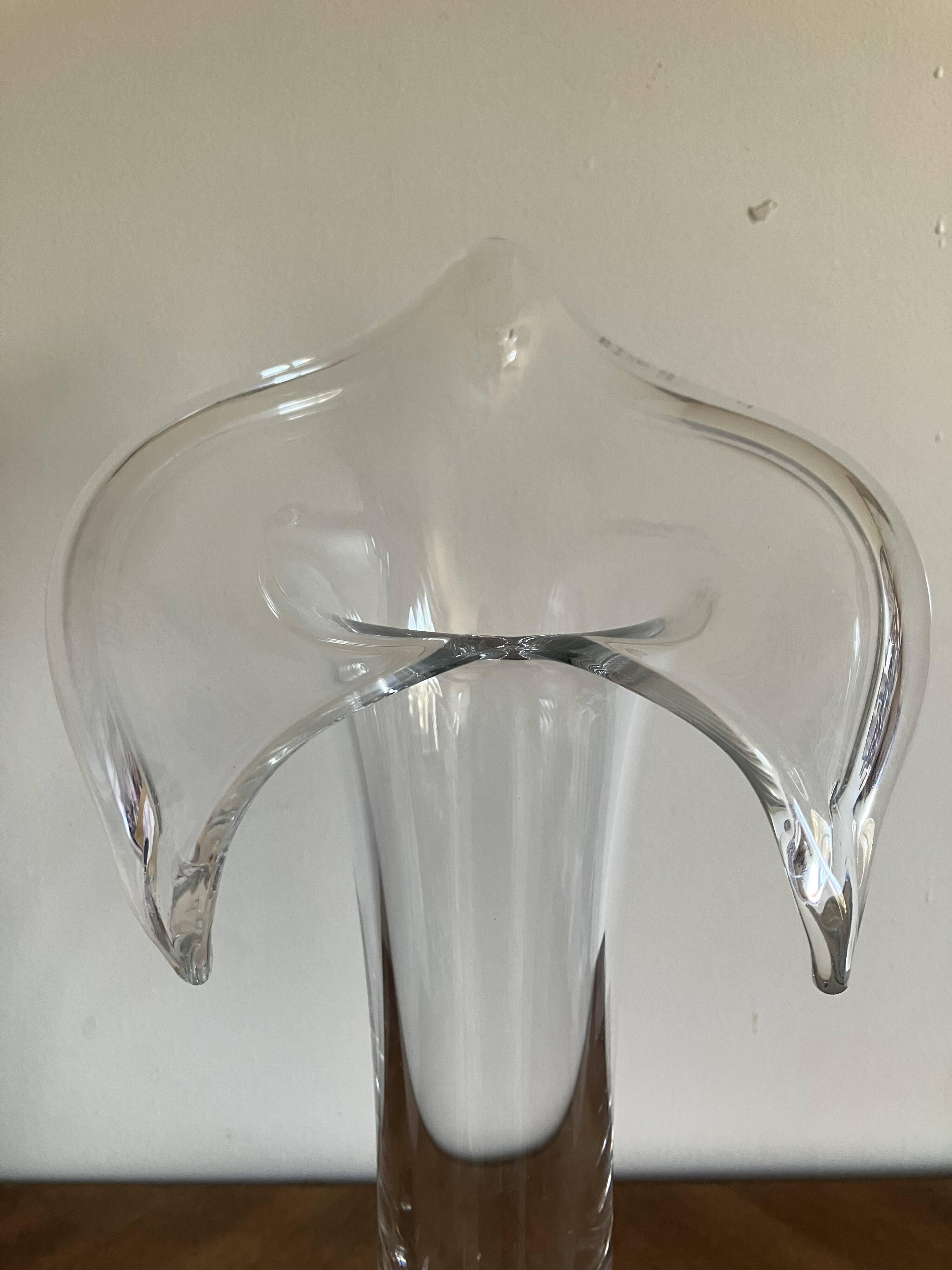 Vase tulipe en verre